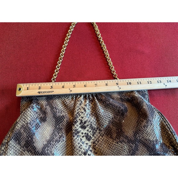 Perlina Python Embossed Leather Shoulder Purse - Picture 13 of 14